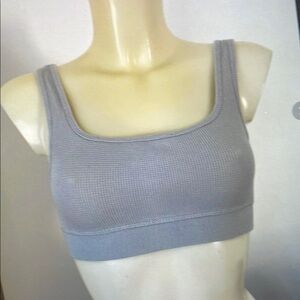 Gray Ribbed Women's Bralette